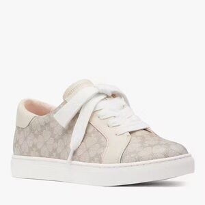 Kate Spade Cream Lace-Up Sneakers